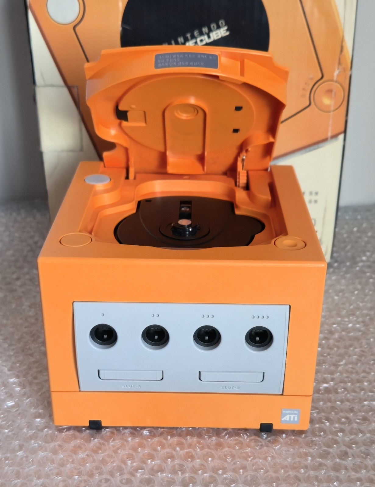 Korean Orange Nintendo Gamecube Console Boxed Rare Korea Version NGC