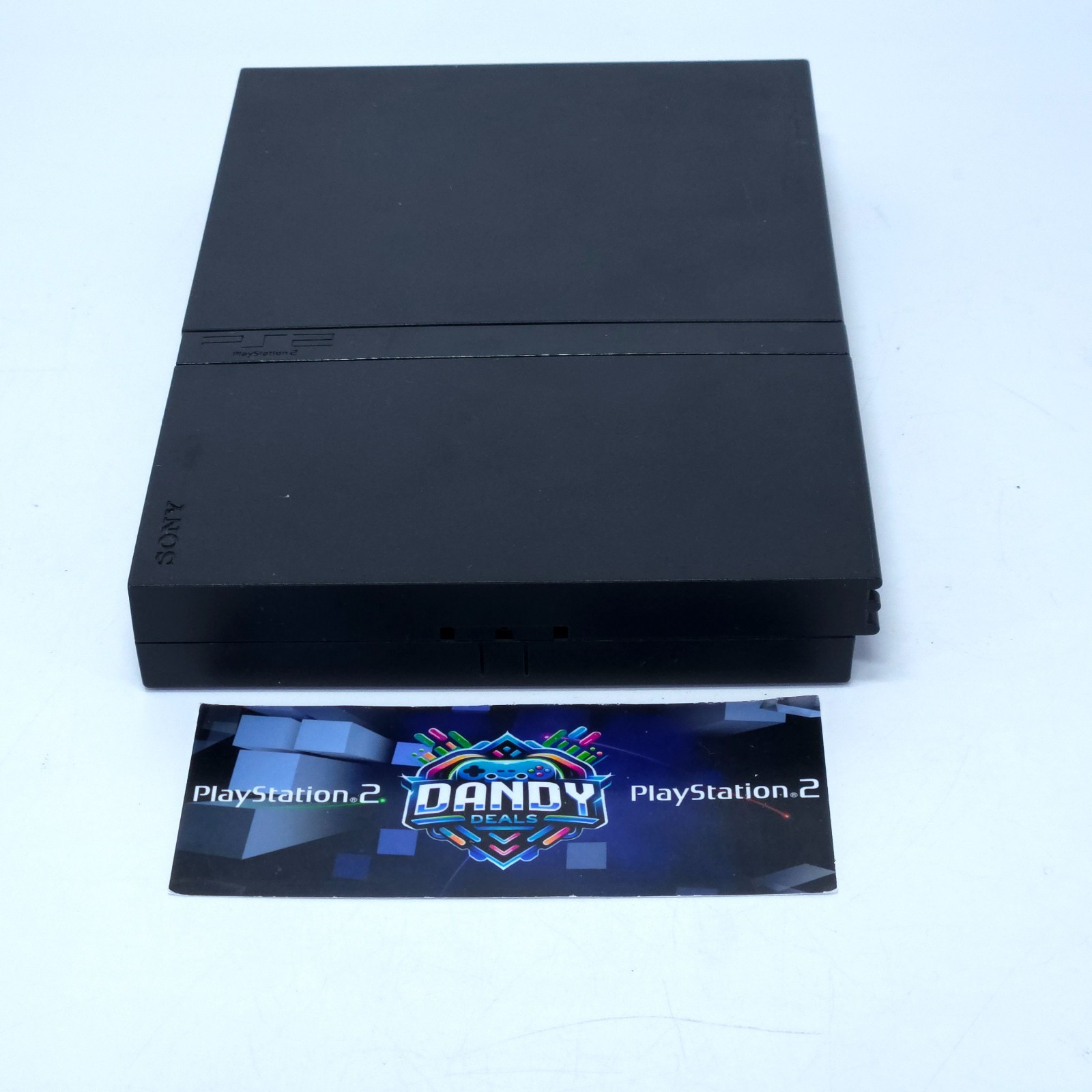 PS2 Console Slim Playstation 2 Black System W/ 2 Controllers + Memory Card