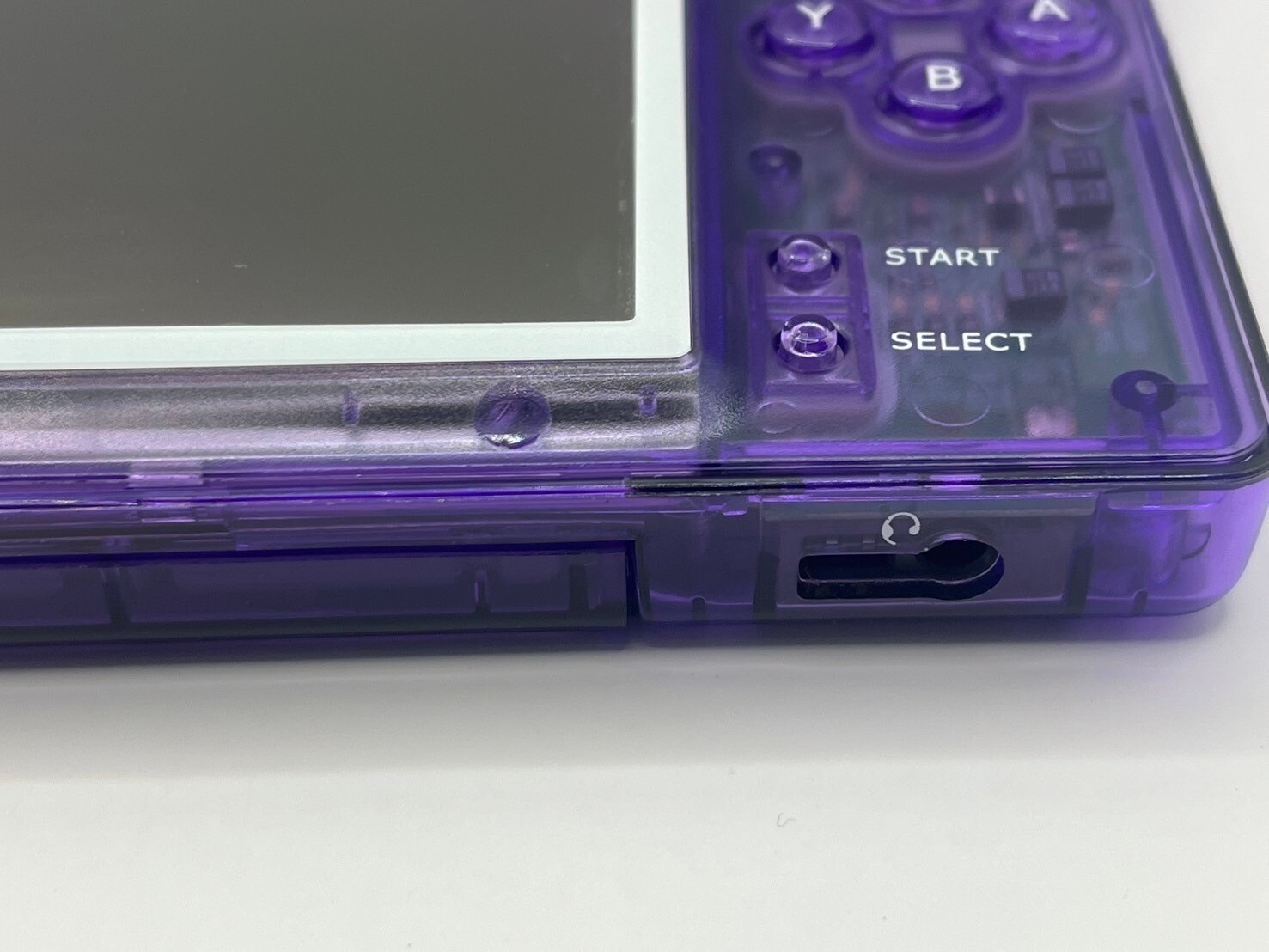 Nintendo DS Lite Console Purple Custom Transparent Clear w/ Stylus & Charger