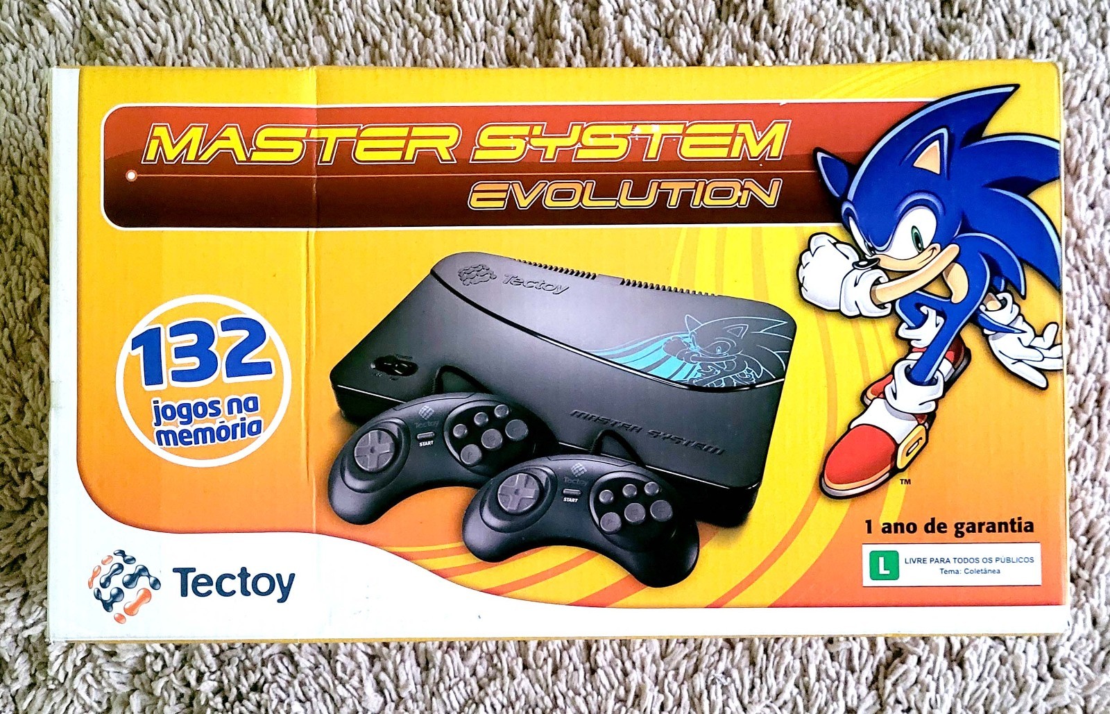 MASTER SYSTEM EVOLUTION – RARE BLACK VERSION TECTOY BRAZIL NEW CIB – 132 GAMES🔥
