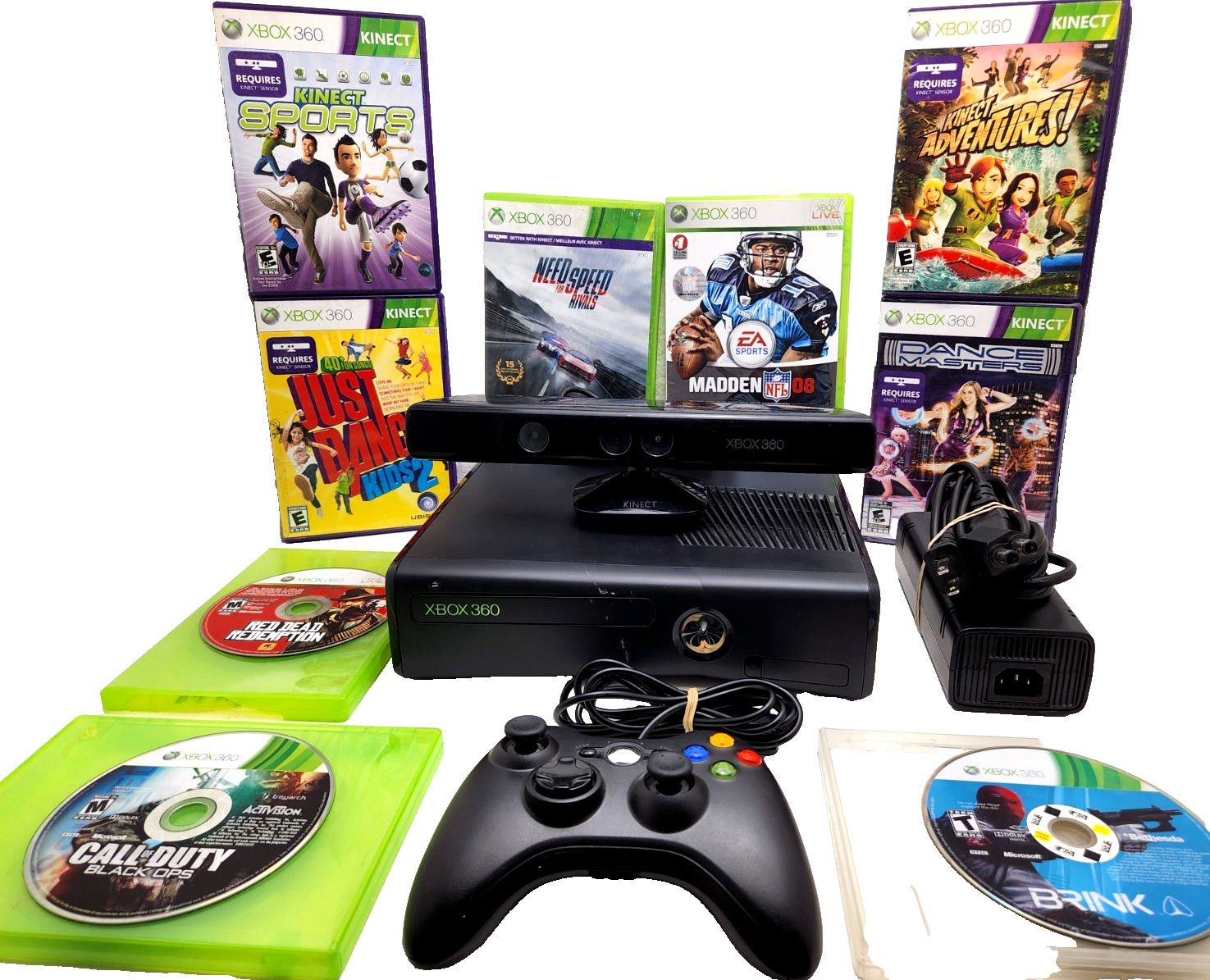 Microsoft xbox 360 slim console w/ kinect bundle – Tested