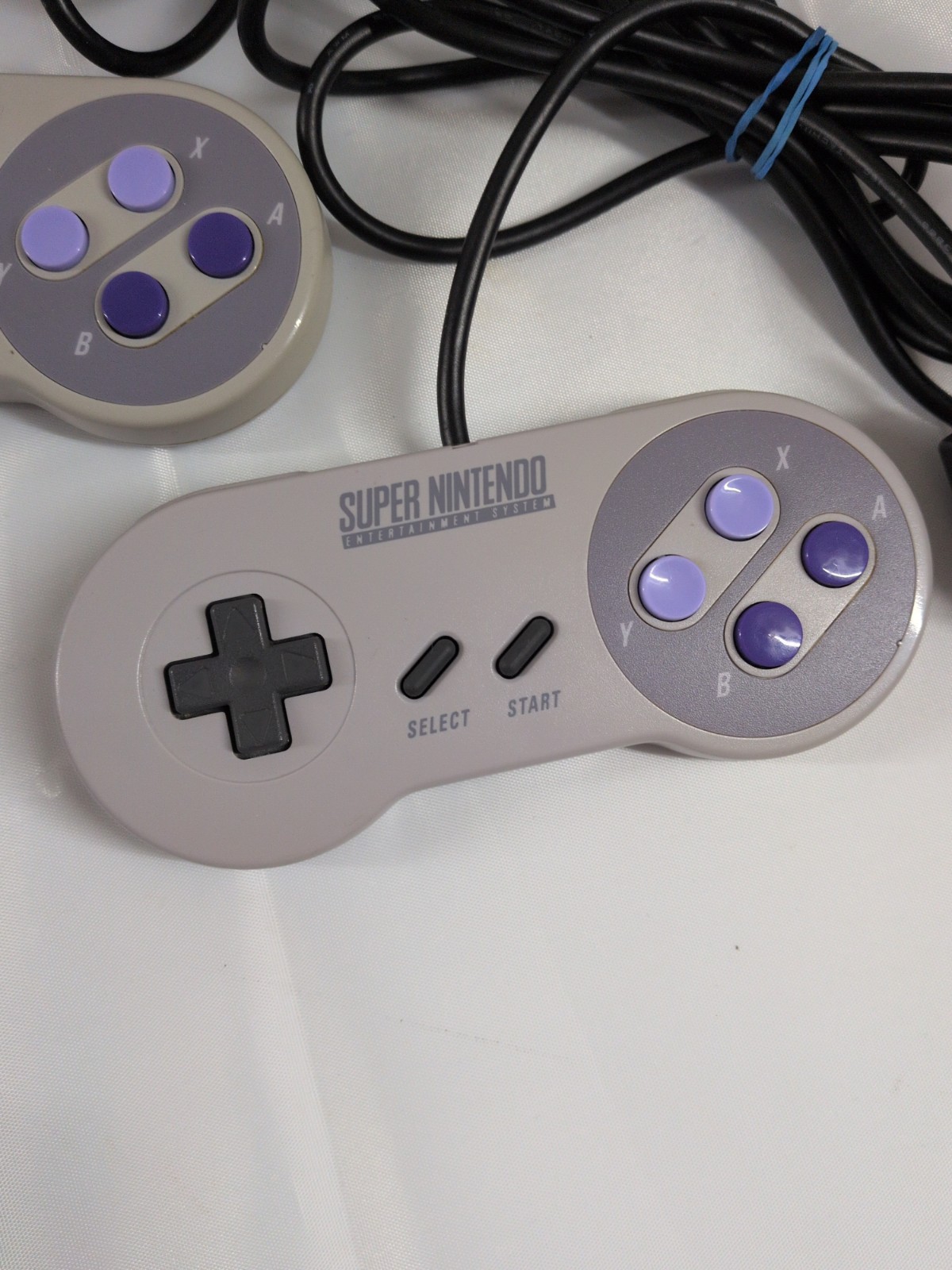 Super Nintendo Console CLEAN WORKING SNES SNS-001 Tested Cables & 2 Controllers