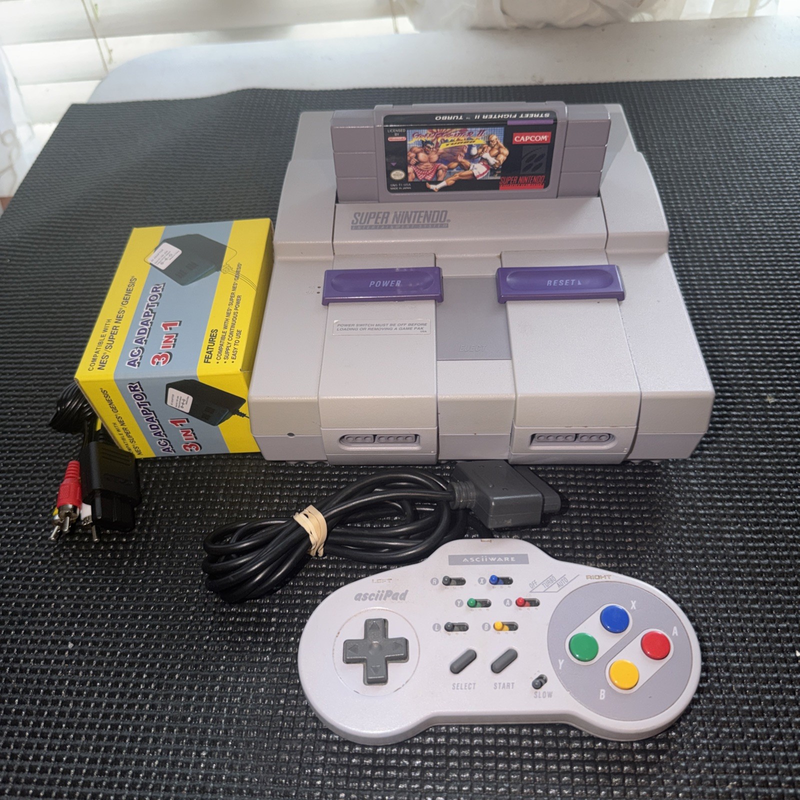 Super Nintendo SNES Console Bundle Street Fighter 2 Turbo