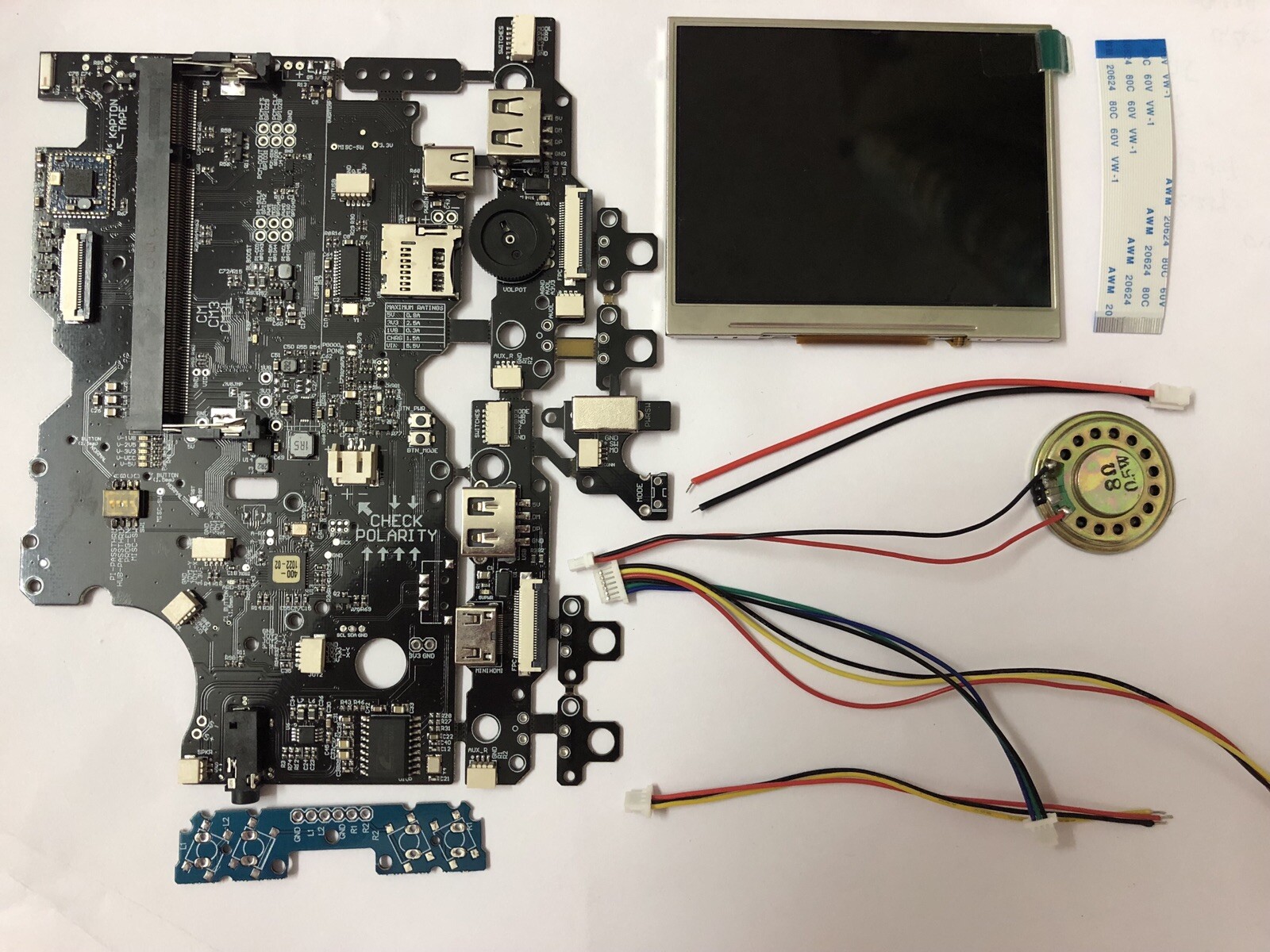 GameBoy Zero Circuit Sword CM3 PCB Board dpi screen retropie