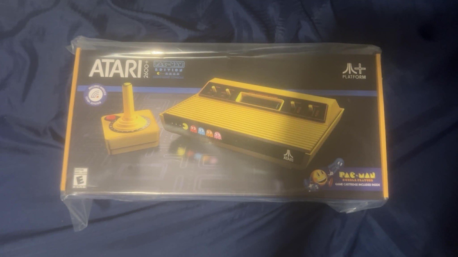 2025 Atari 2600+ PAC-MAN Edition Console Wireless Joystick Yellow +Power Adapter
