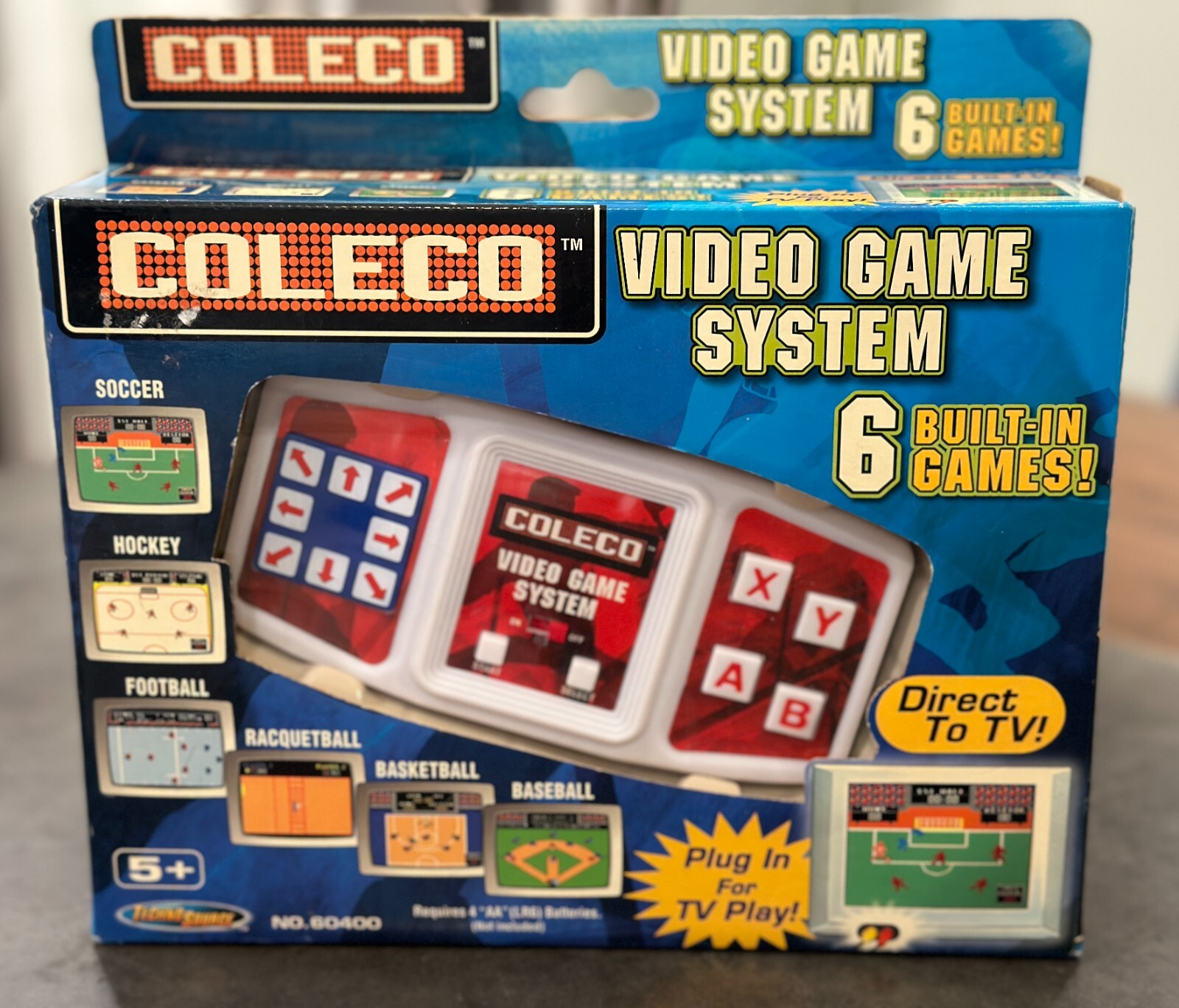 COLECO Video Game System 2005 PLUG IN PLAY TV Controller 6 BUILT IN GAMES!! NIB!