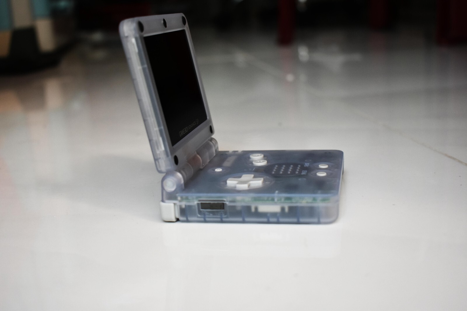 Backlit IPS LCD GBAsp Mod Nintendo Gameboy Advance SP Glacier