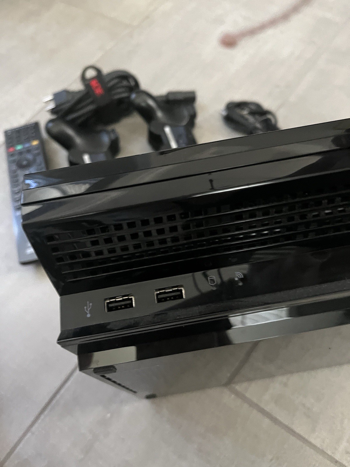 Sony PlayStation 3 Black Fat Includes 2 Controllers, Remote, And Cords- Tested