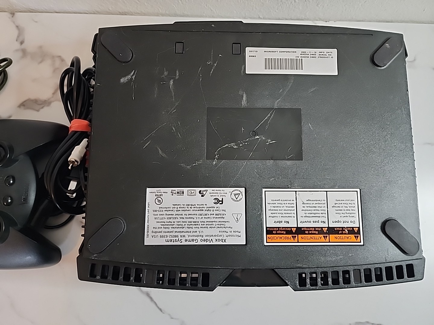 Original Microsoft Xbox Console Complete System With Controller & Plugs