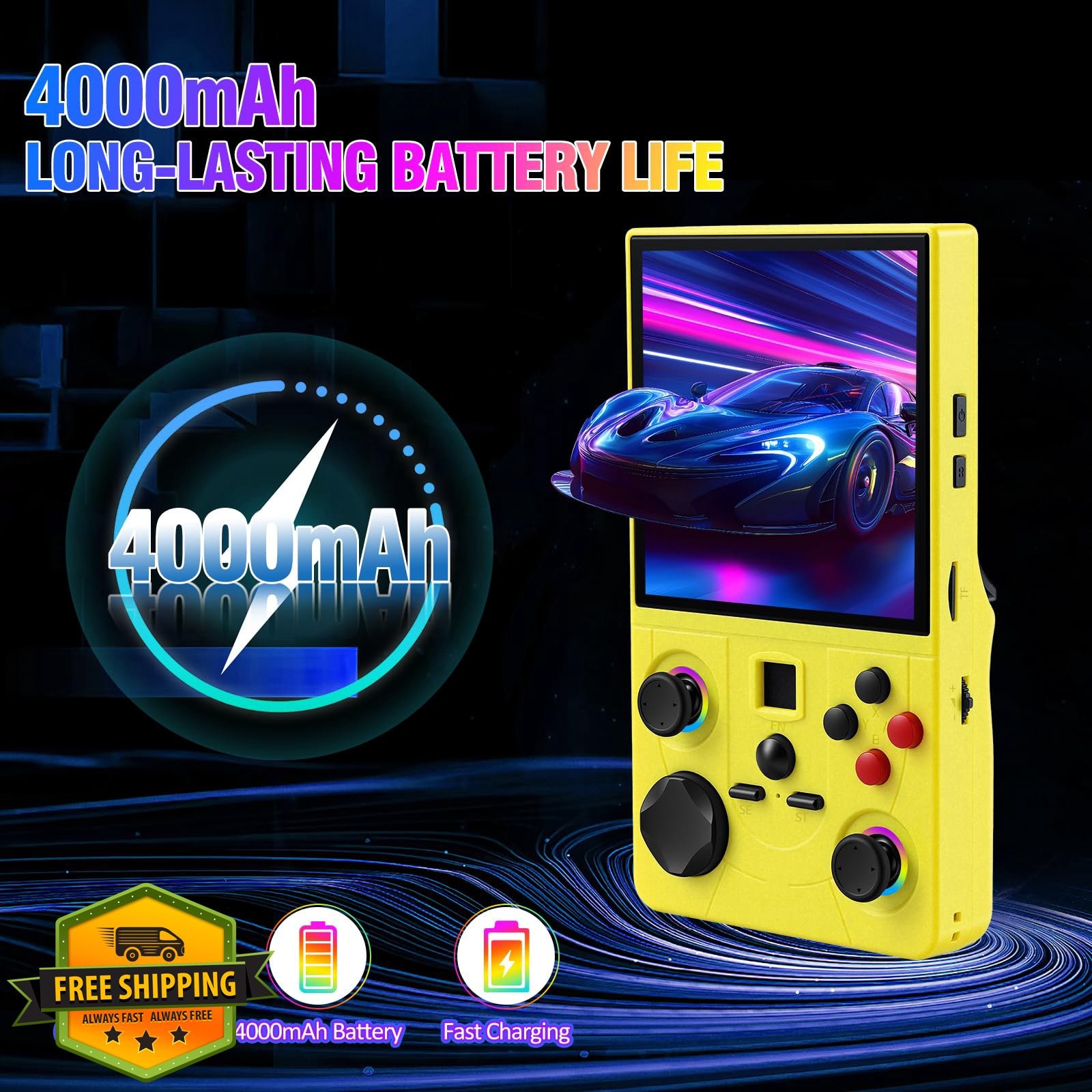 DC40V Retro Handheld Game Console – 4.0 Inch Retro Gaming Console with Preloa…