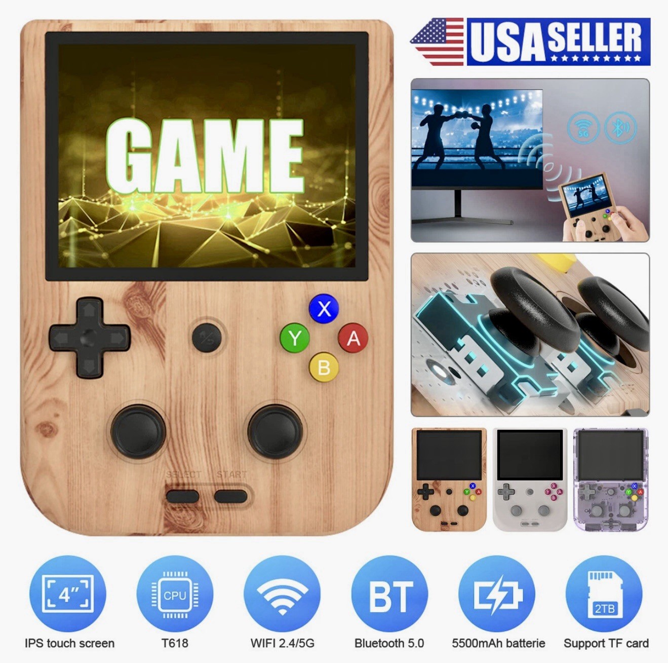 ANBERNIC RG405V Game Console Android 13 Retro 4″ LCD Video Game Player +512GB