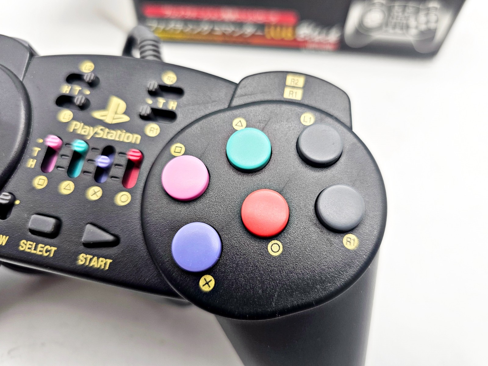 Playstation 1 Controller HORI Fighting Commander 10B Black