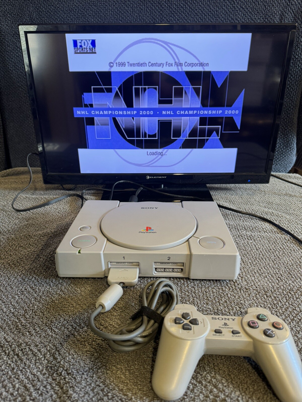Vintage Sony PlayStation 1 PS1 SCPH-5501 Console System Bundle Tested and Works