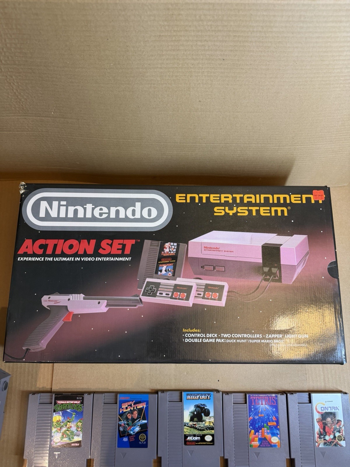 NES 1988 Action Set Box/Foam/ (No Game Console) BOX ONLY