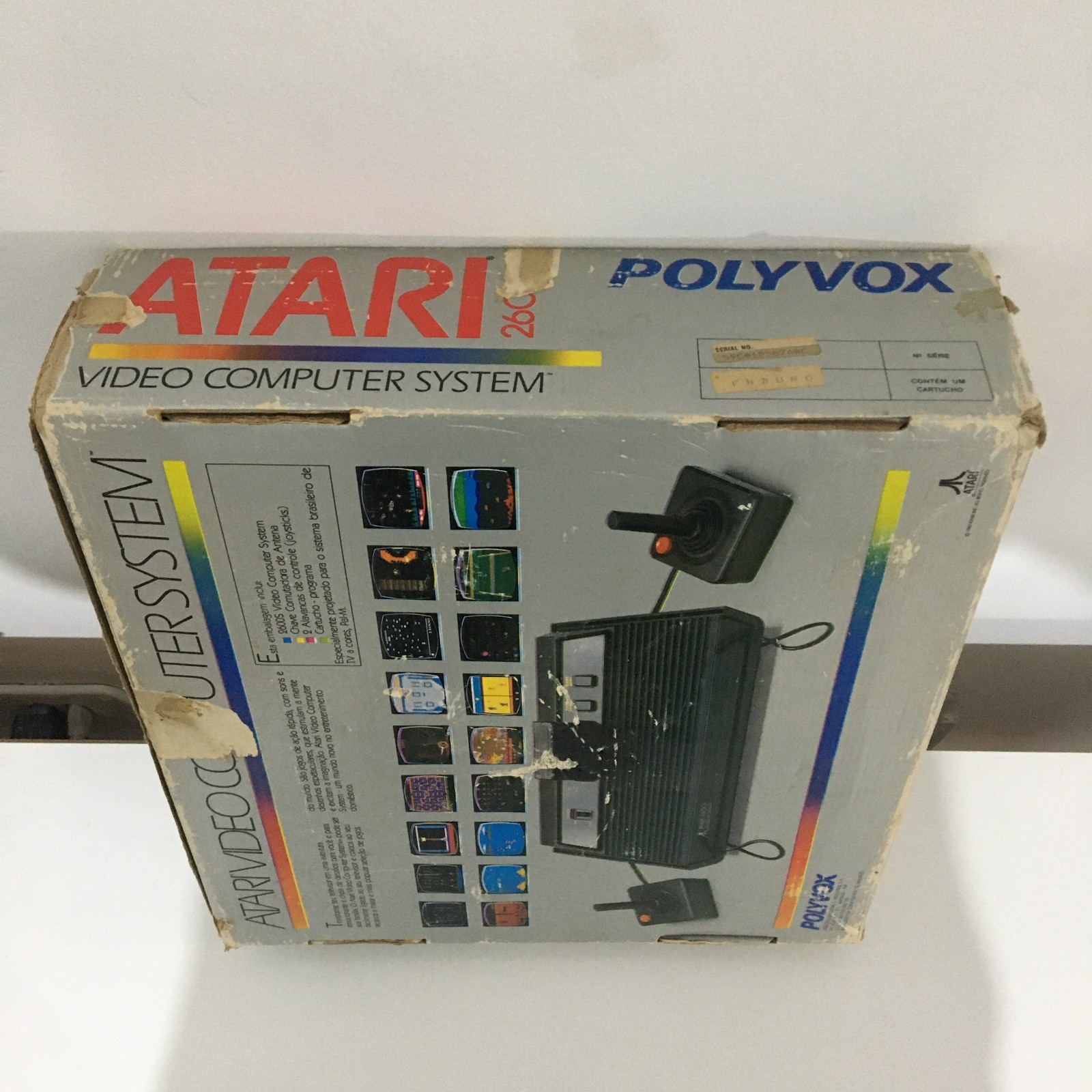 ATARI 2600 POLYVOX BRAZIL CONSOLE CIB + 8 AUTHENTIC GAMES MATCHING SERIAL NUMBER
