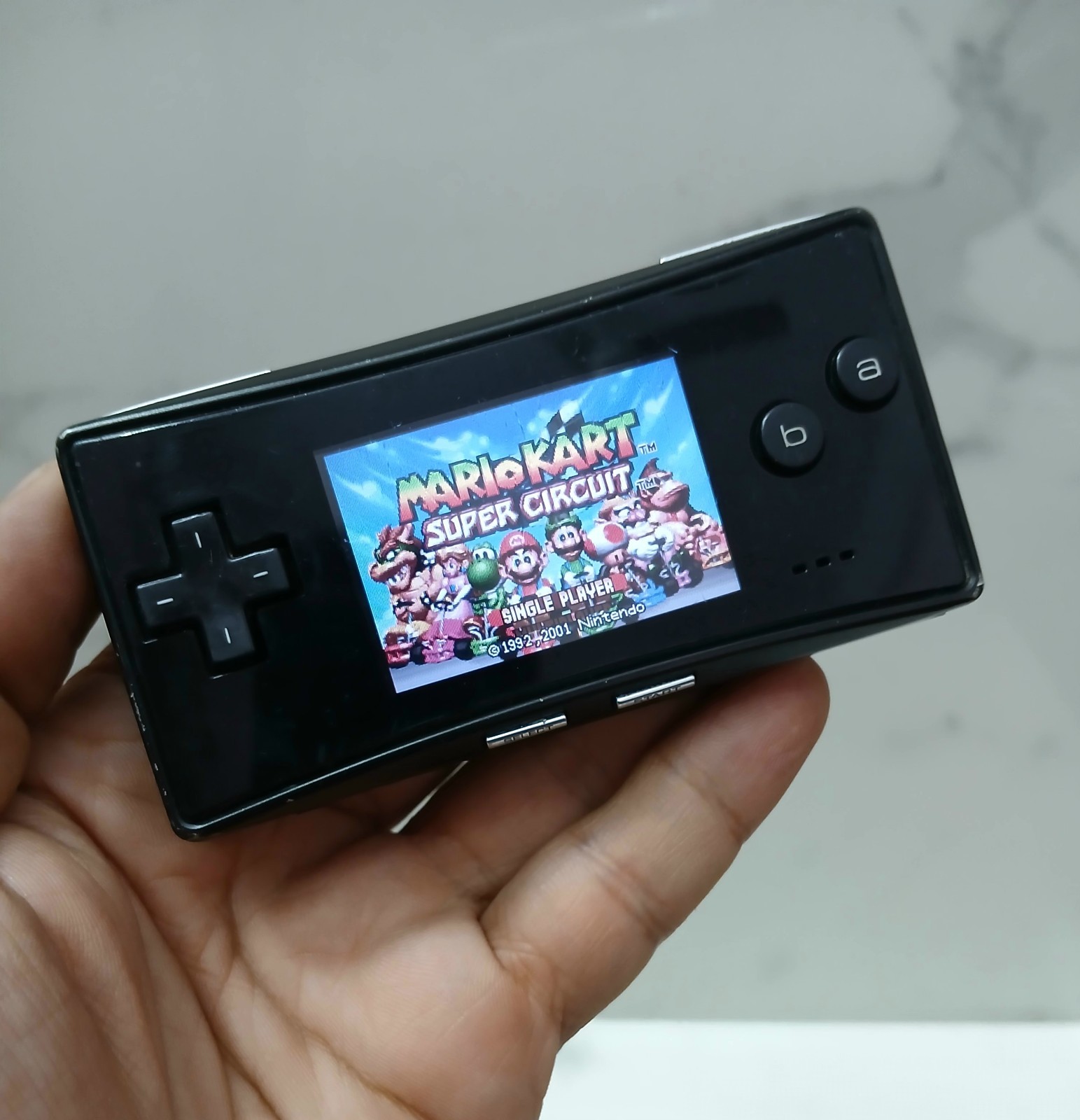 Nintendo Game Boy Micro Handheld Console Black OXY-001 With 6 Authentic Games