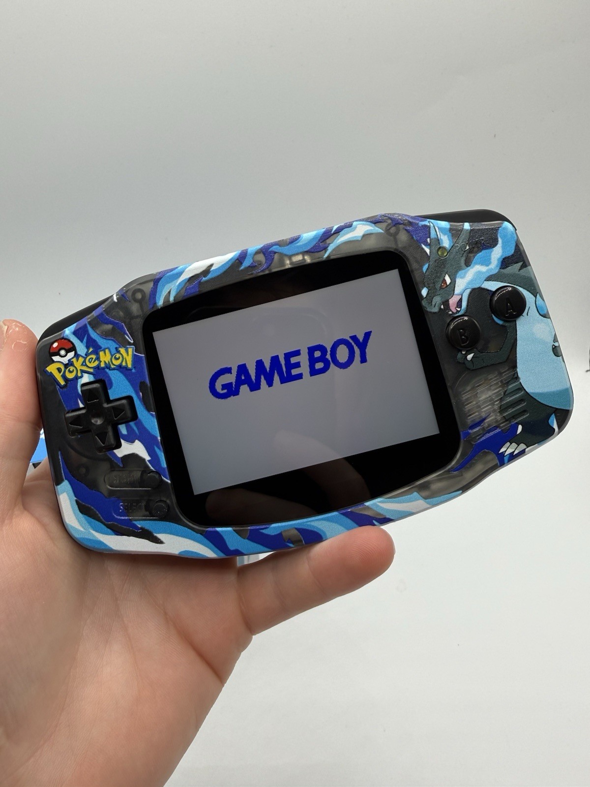Mega Charizard Pokemon Gameboy Advance W/ iPS Backlit LCD MOD Console Nintendo