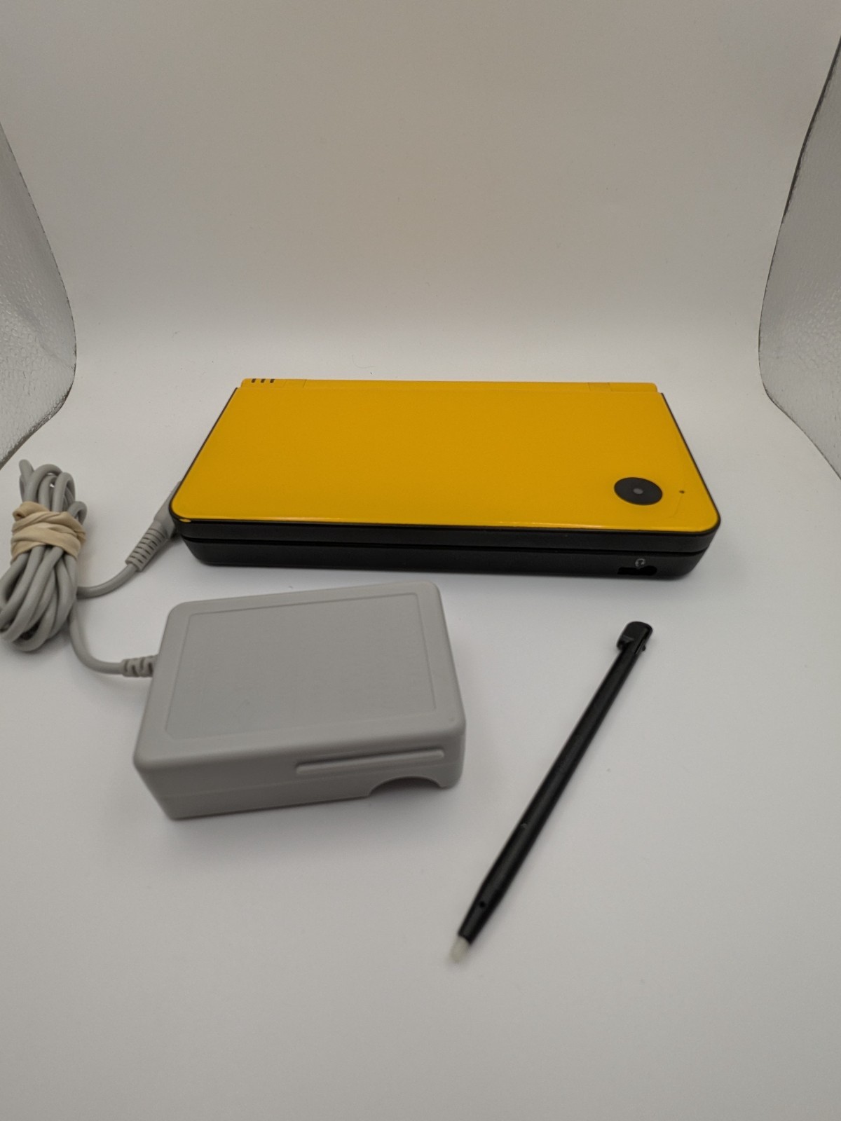 Nintendo DSi LL Yellow Handheld Console With AC Adapter – working minor damage