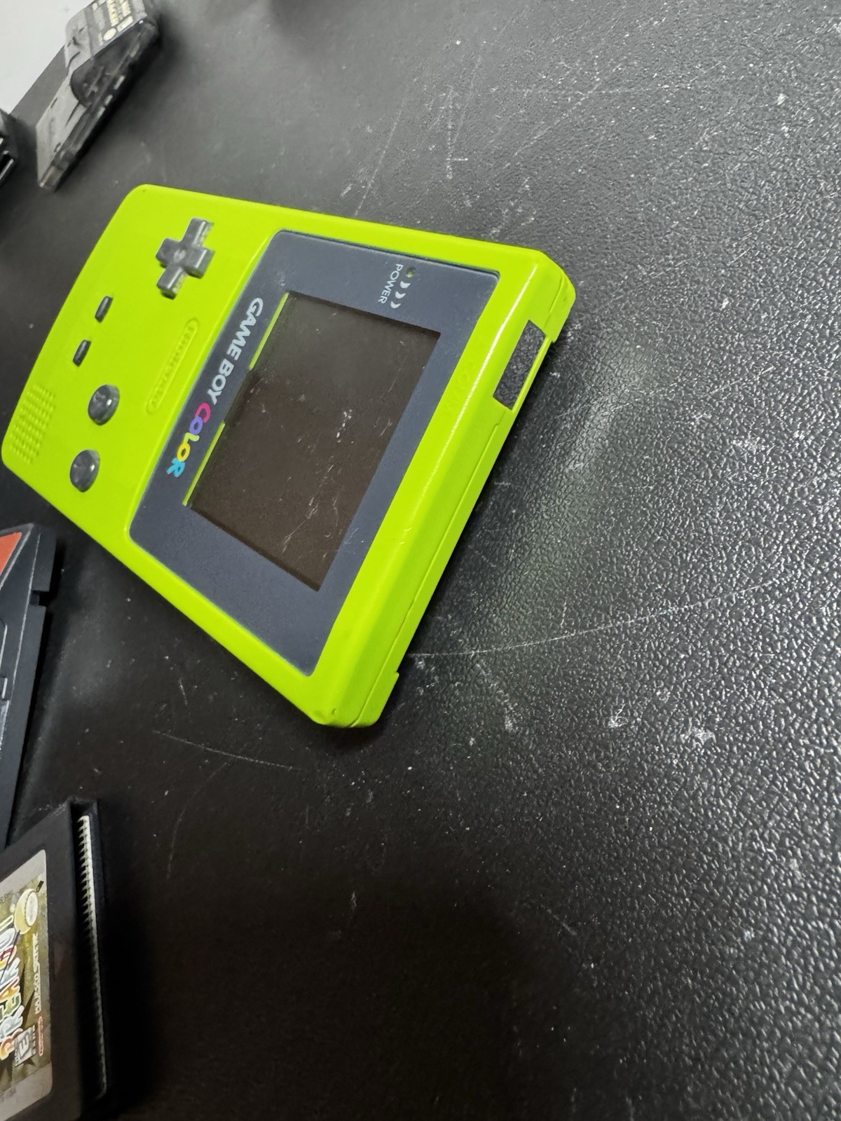 Nintendo Game Boy Color Kiwi Green W/ 3 Games Tested Works