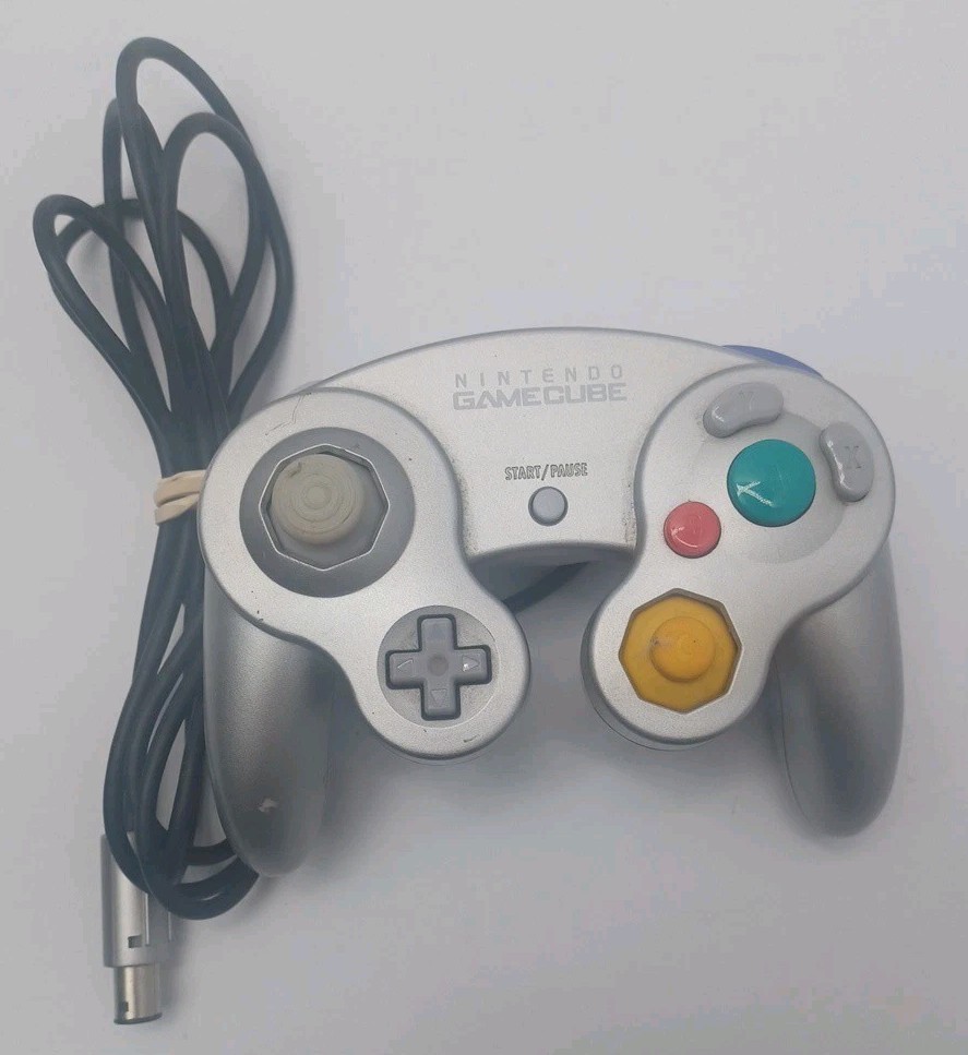 Nintendo GameCube Platinum Console -Controller- Cords Included DOL 001
