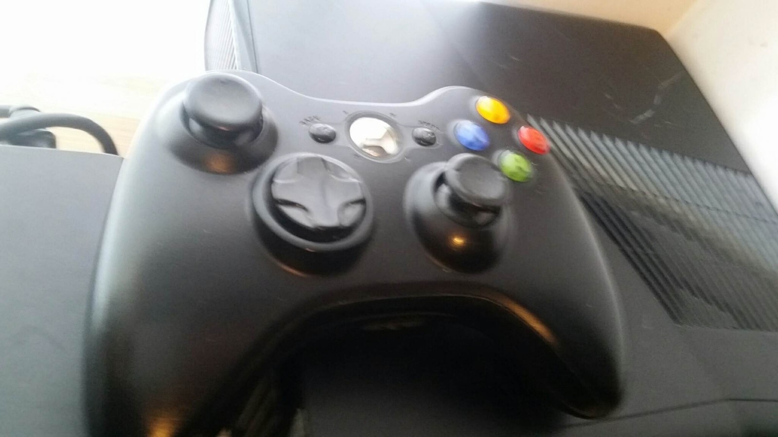 Xbox 360 S Slim 4GB Black System Console, Microsoft Controller, Cables