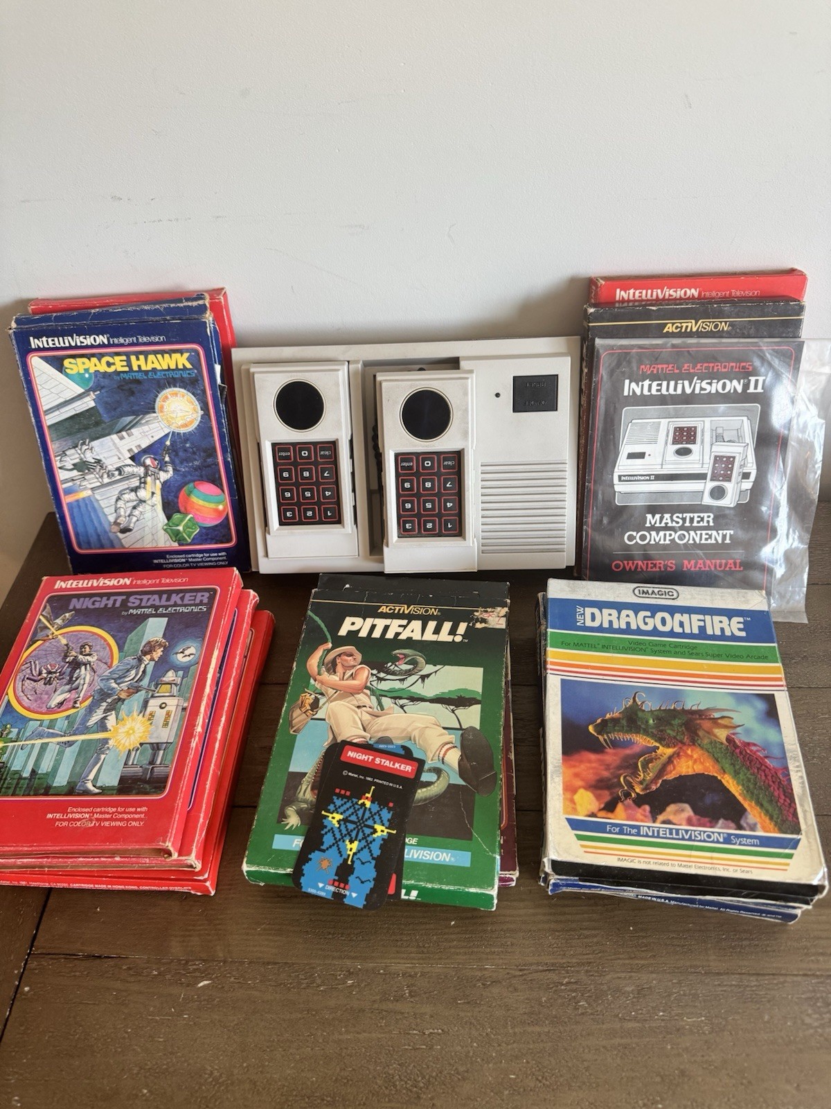 Mattel Intellivision II Console Bundle Lot 2 Controllers And Games