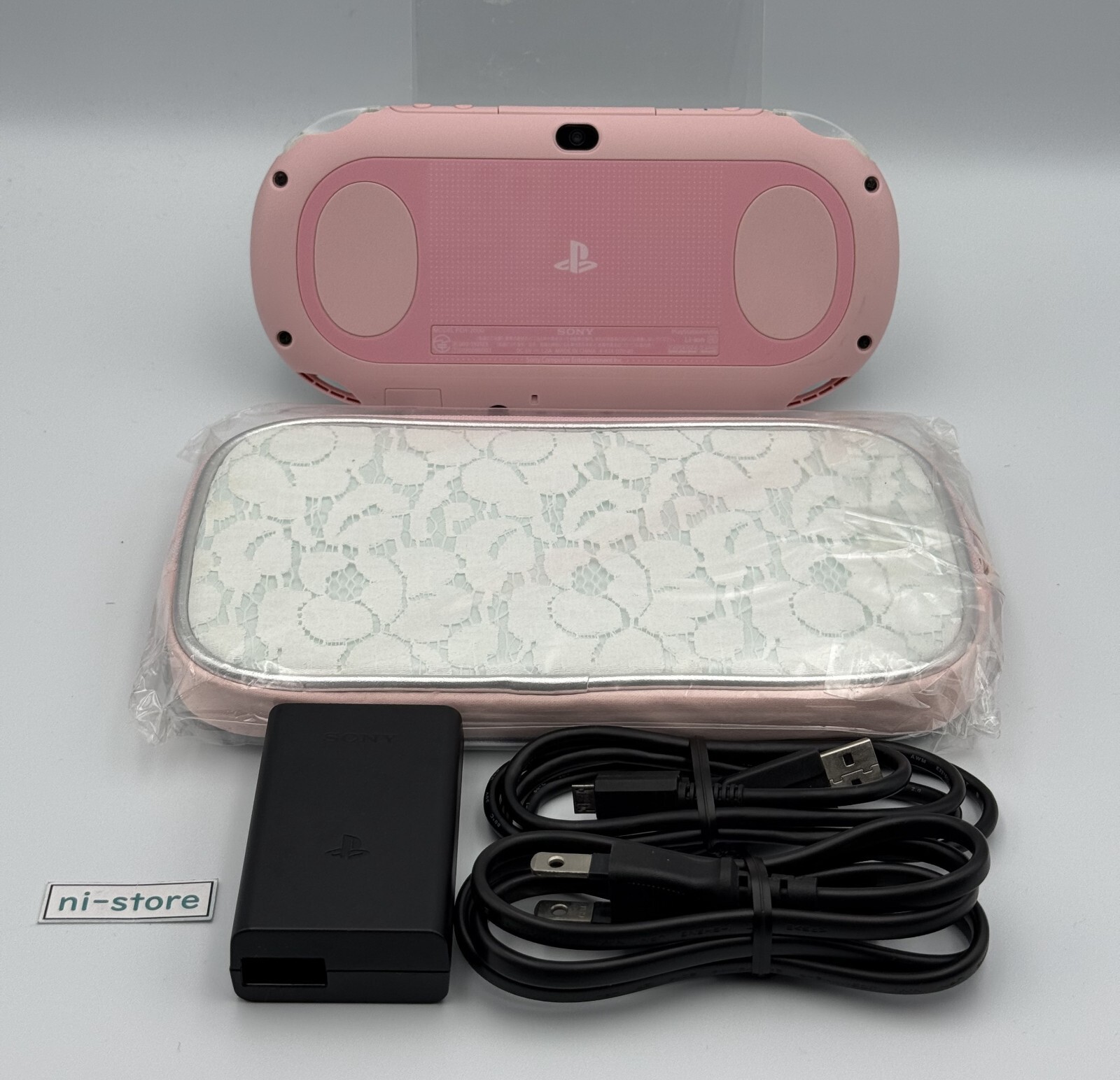 Sony PS Vita PCH-2000 Console Light Pink White w/Pouch Very Rare – Excellent
