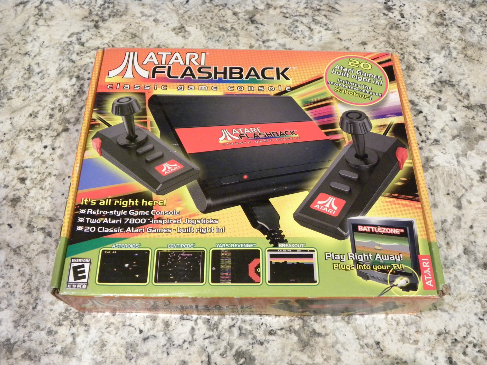 Atari Flashback Console with 20 Built-In Games, 2 Joysticks, AV Cable / OPEN BOX