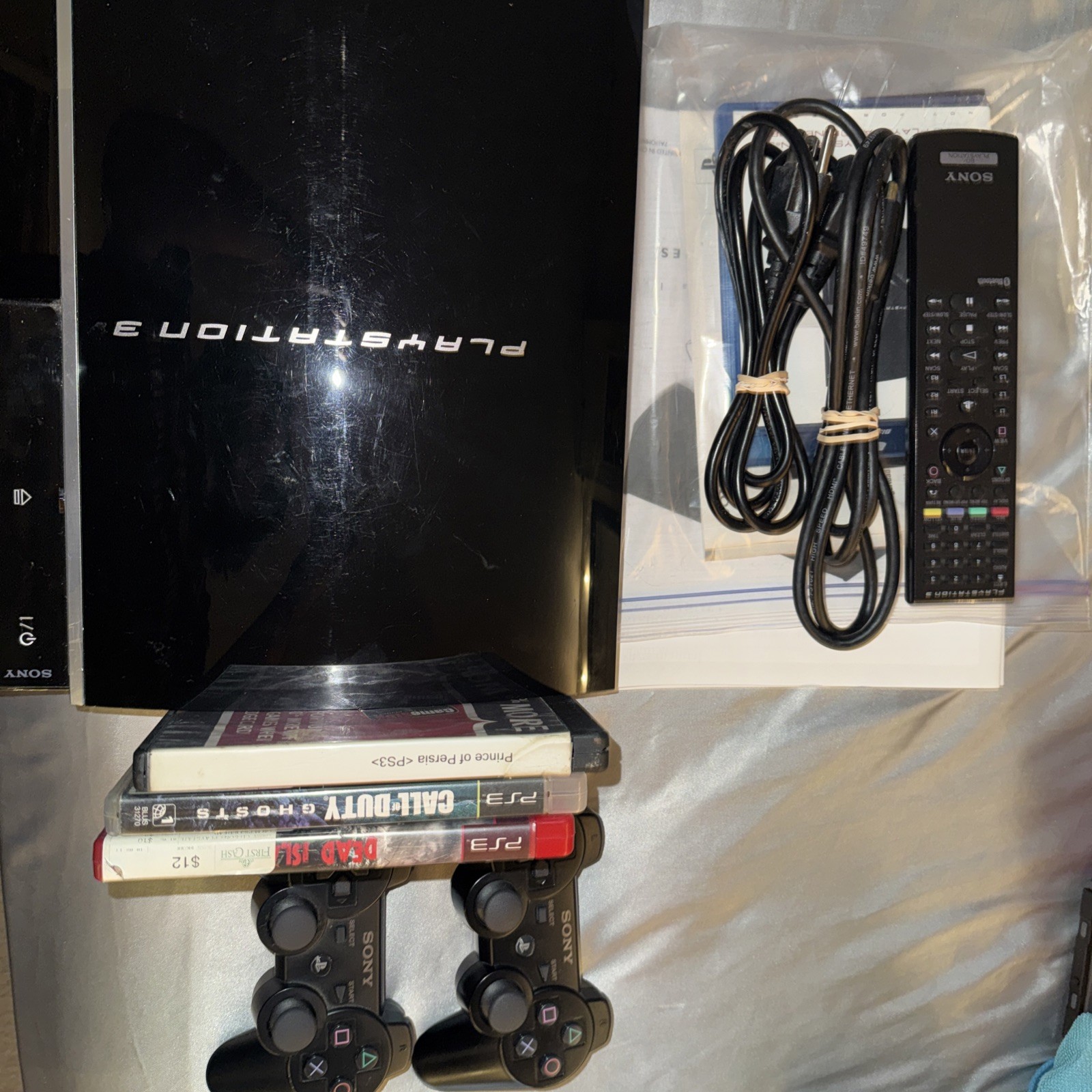 PlayStation 3 Fat Console Model CECHK01 80GB Games Controllers Manuals & Remote