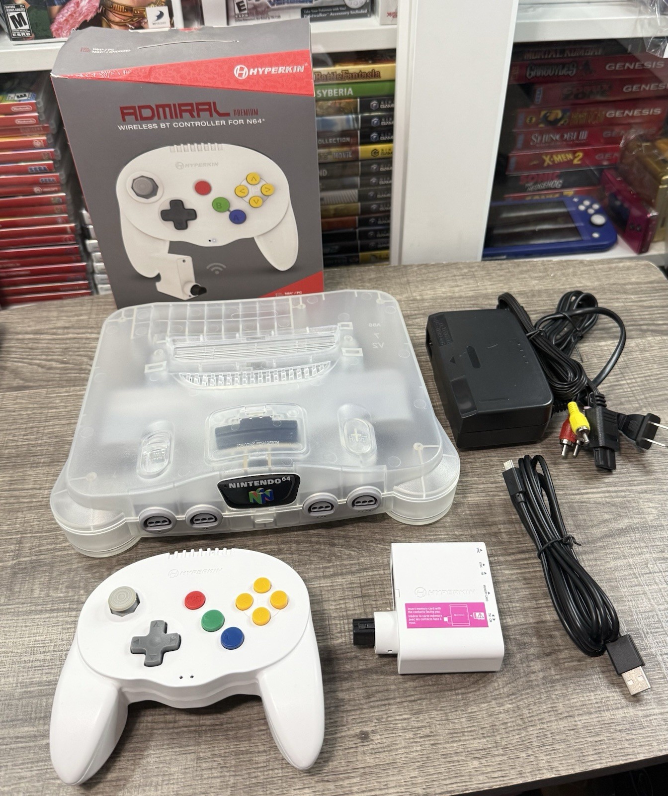 Nintendo 64 N64 Limited Clear Transparent Console Region Free W/Controller