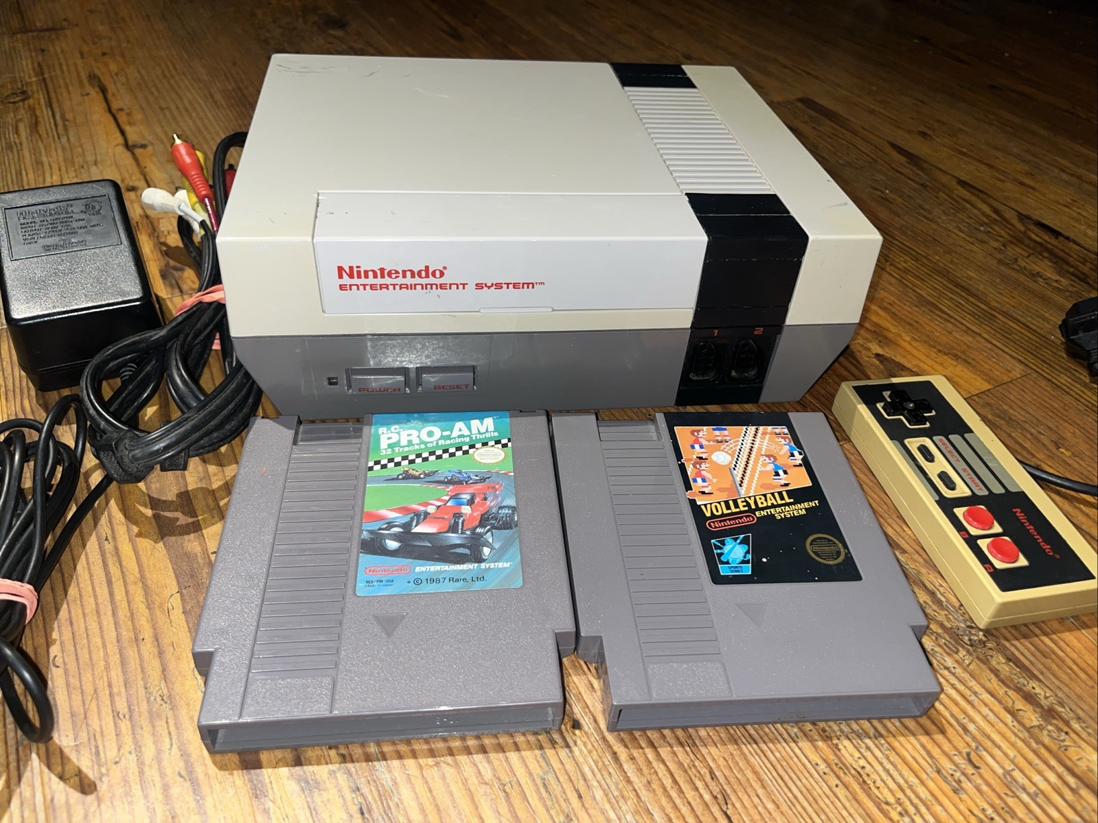 Nintendo NES System Bundle – Oem Power Cord + Authentic Games – Tested – VIDEO