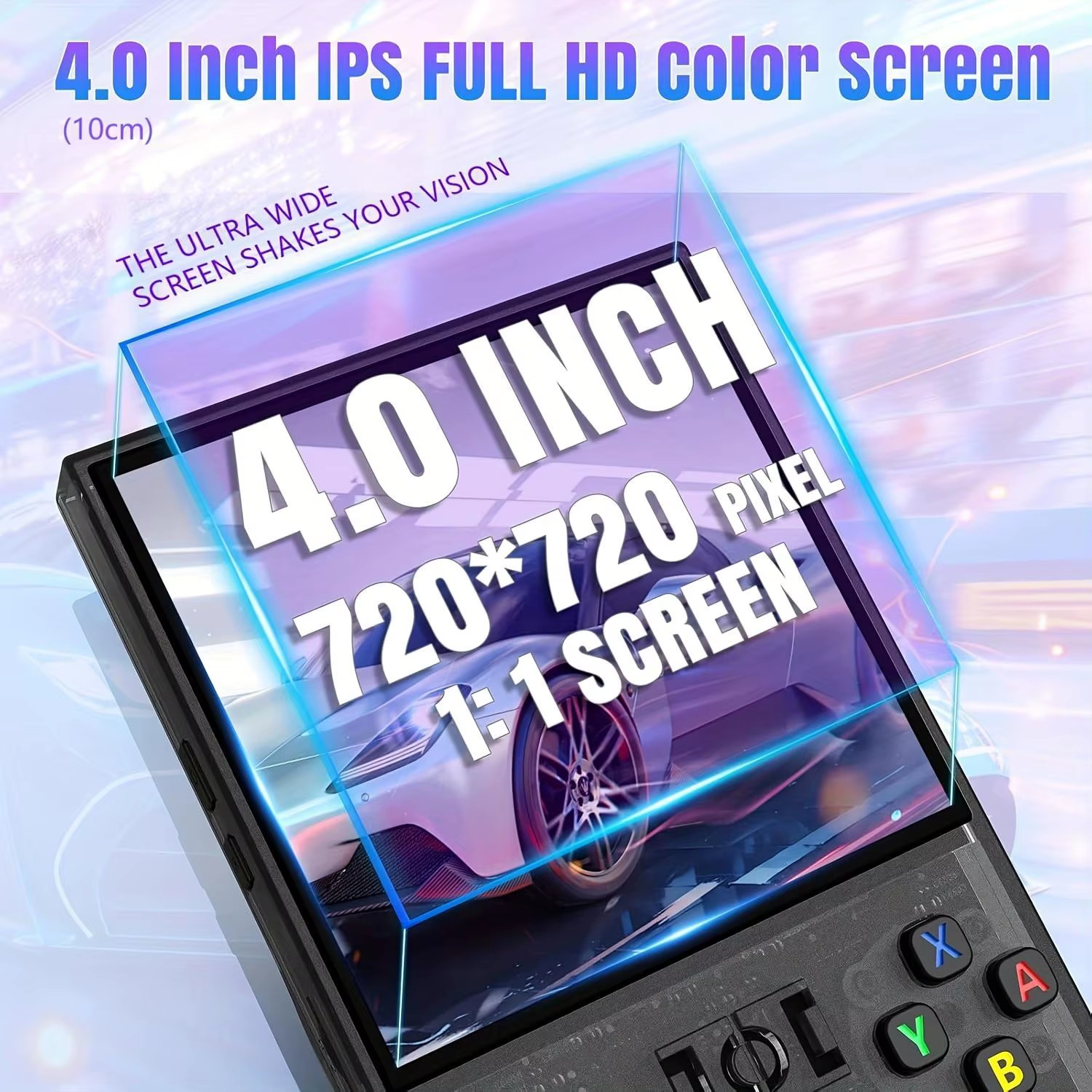 R36MAX Retro Handheld Game Console with 64G Built-In 18000+ Classic Games, Porta