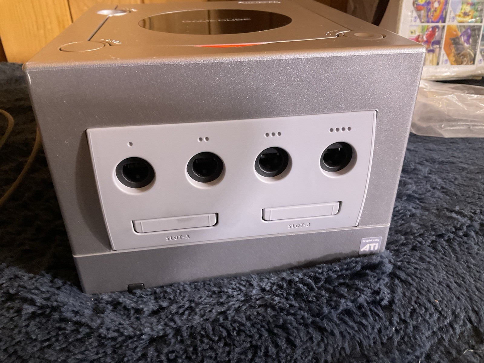 Game Cube Console-turns On UnTested Two Games And Box No Controllers Or Tv Av