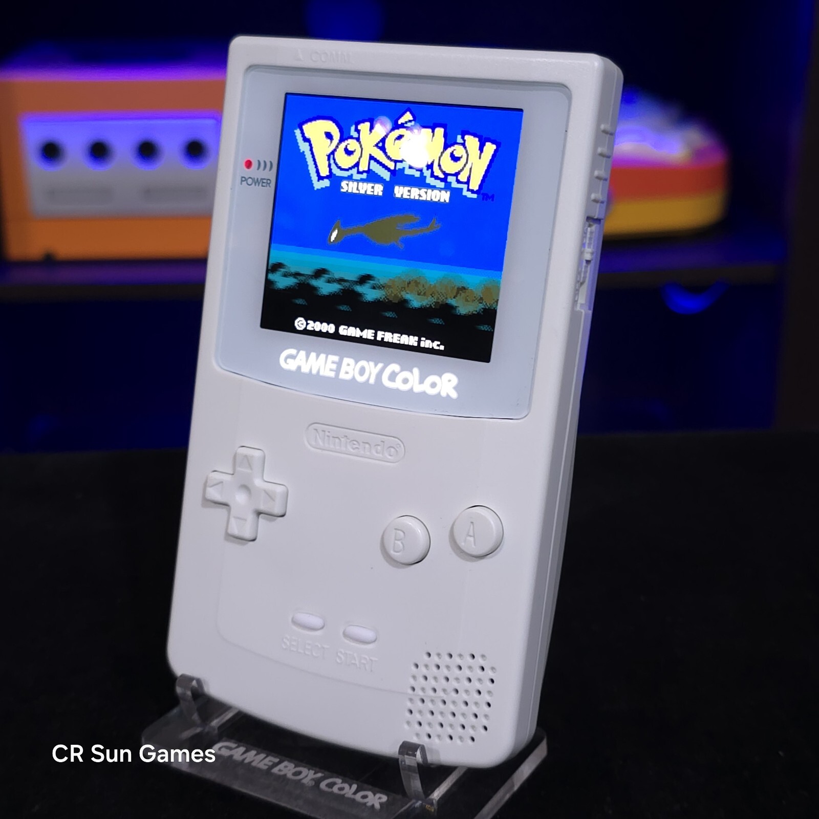 White Gameboy Color Console OLED Touch Screen GBC Game Boy