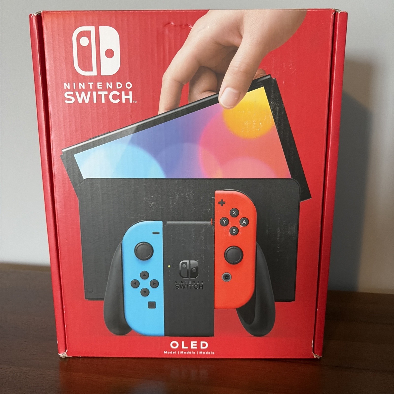 NEW Nintendo Switch OLED 64GB Neon Red Blue Joy-Con