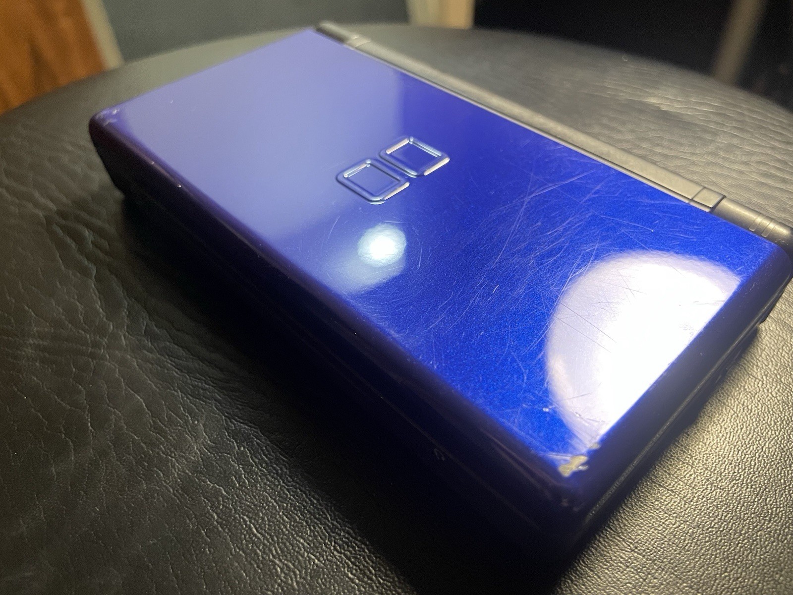 Nintendo DS Lite Cobalt Blue with Charger/Stylus/Cart Cover TESTED | FAIR COND
