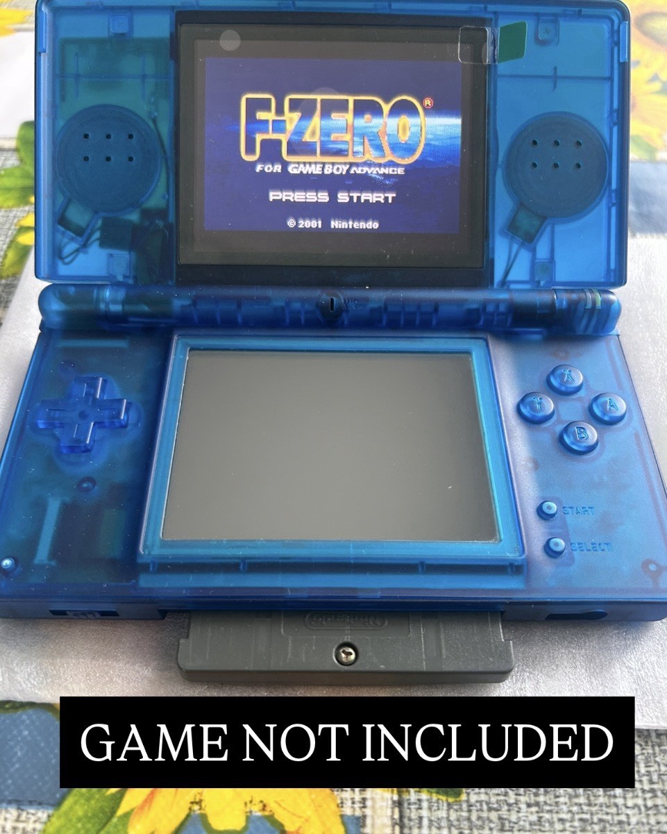Nintendo DS Lite CUSTOM TRANSPARENT OCEAN BLUE – MINT CONDITION