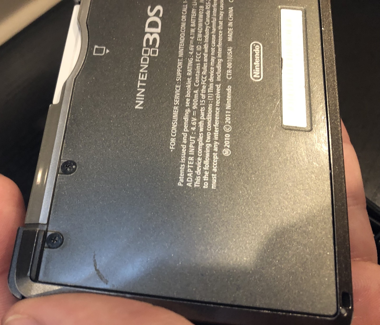 Nintendo 3DS Cosmo Black CTR-001 Handheld Console– Fully Tested