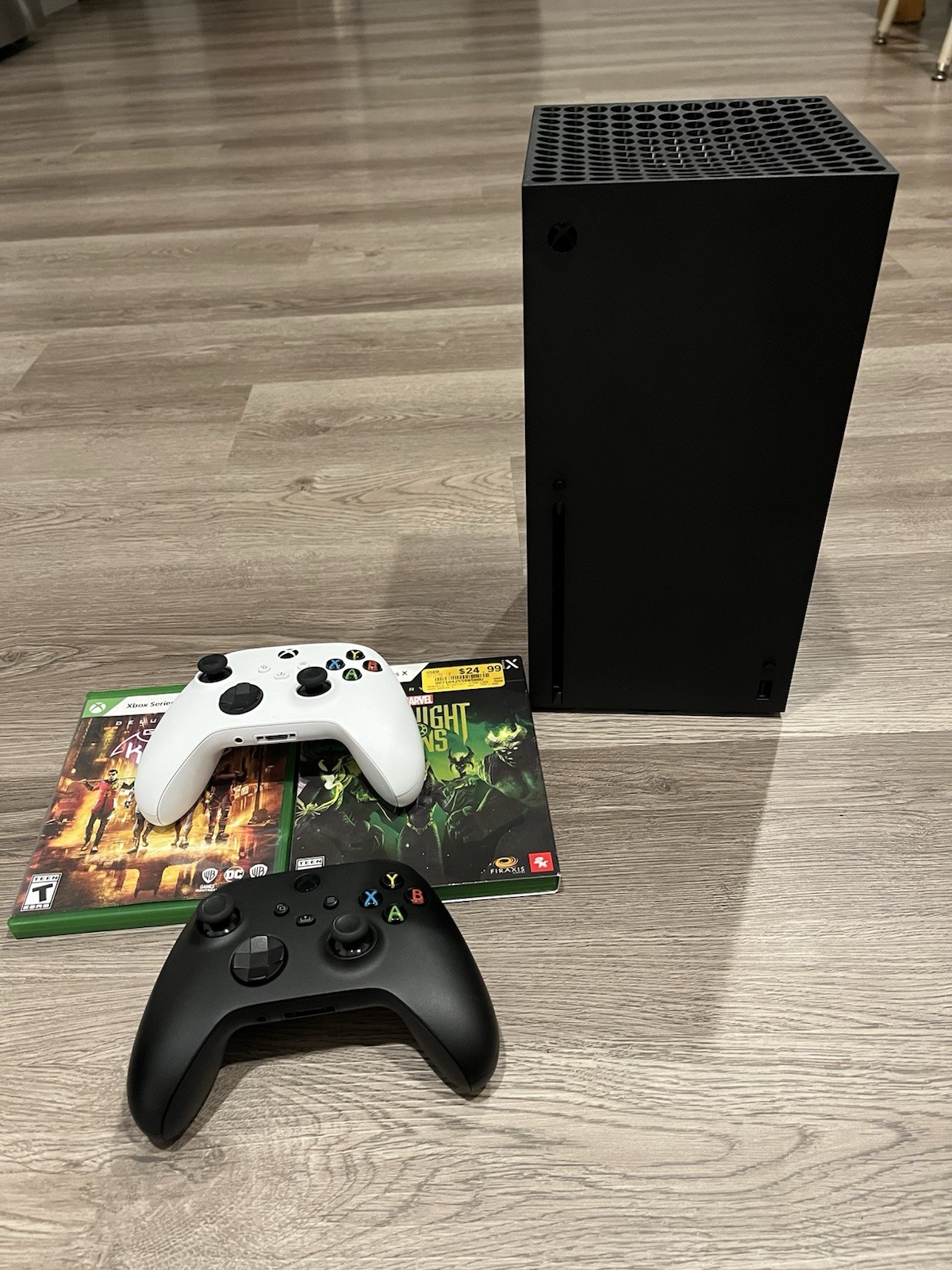 Microsoft Xbox Series X Console Black & White Controllers Gotham Knights Marvel…
