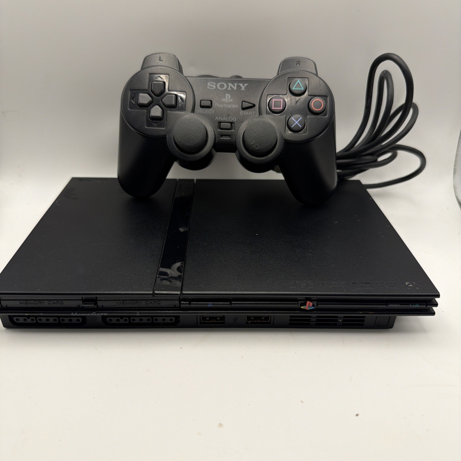 Sony PlayStation 2 – Slim Home Console – Black With Controller Tested Working