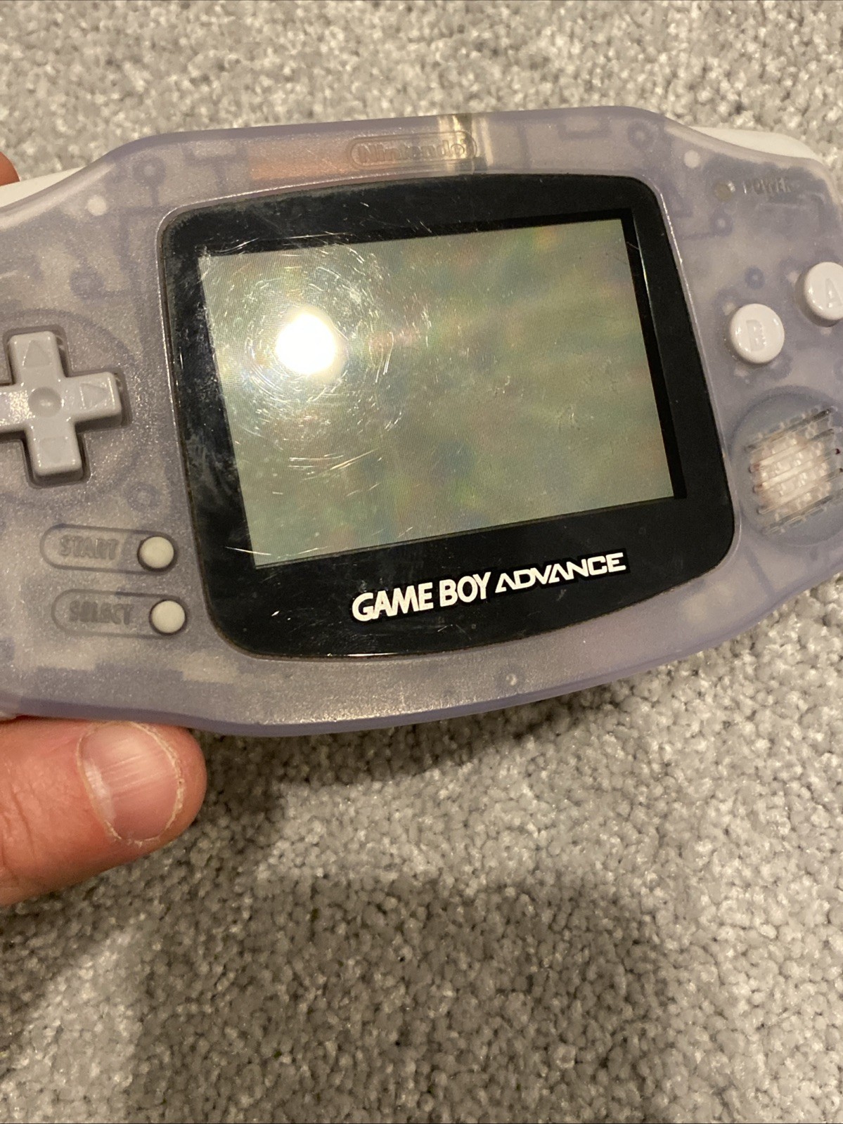 Nintendo Game Boy Advance Console System – Clear Glacier Tested, Cleaned