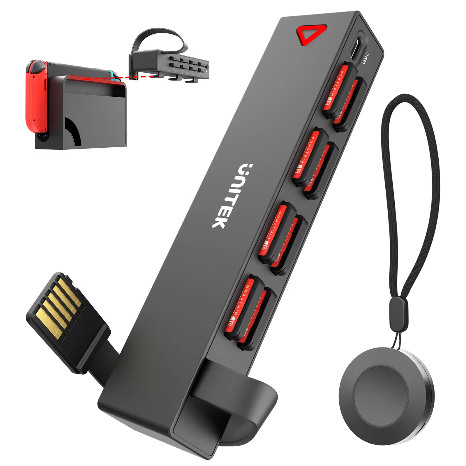 Portable Game Card Reader for Nintendo Switch OLED with Wireless Remote Control
