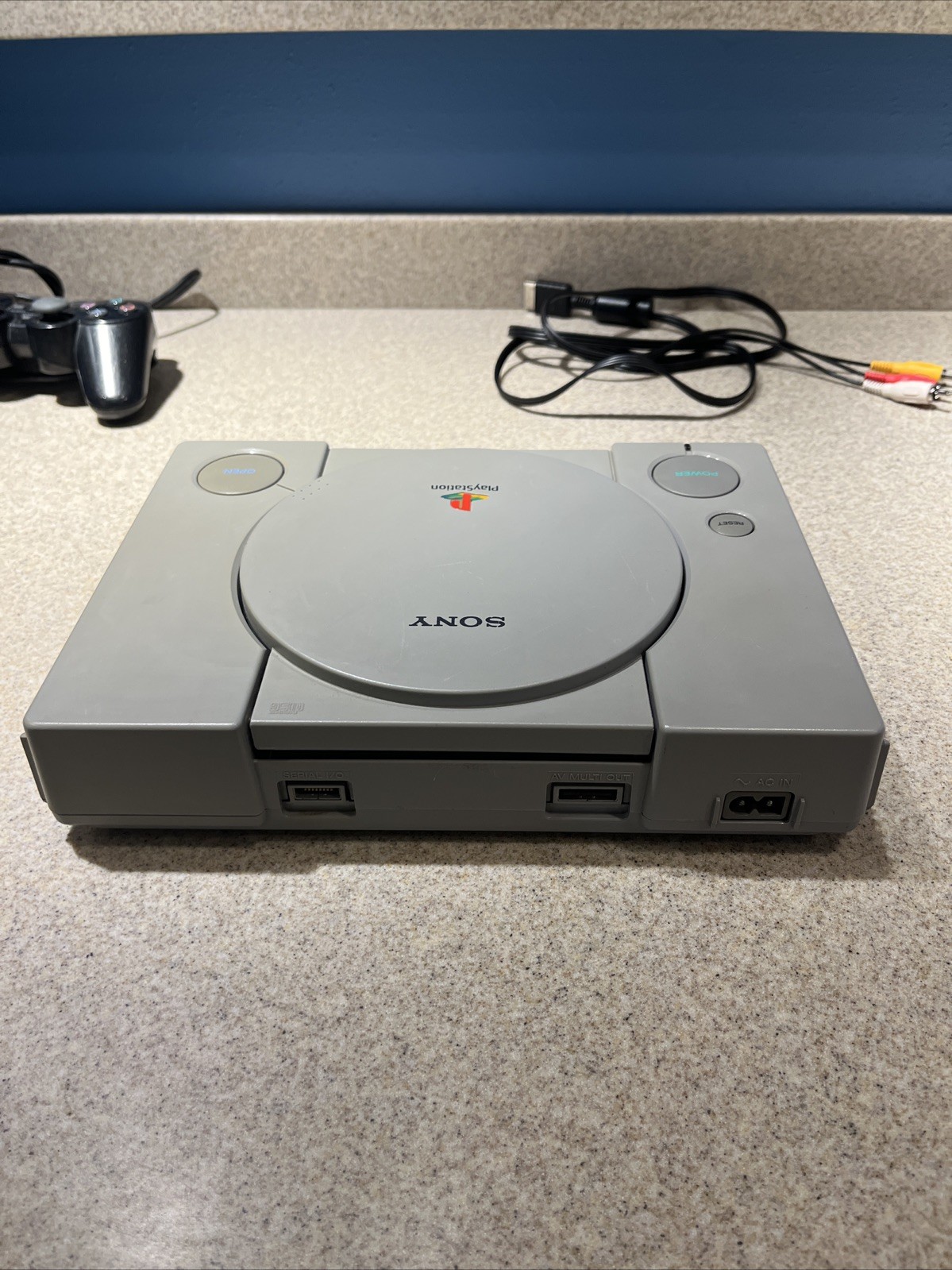 Sony Playstation 1 Console With 2 Controllers, 5 Games And Av Cable