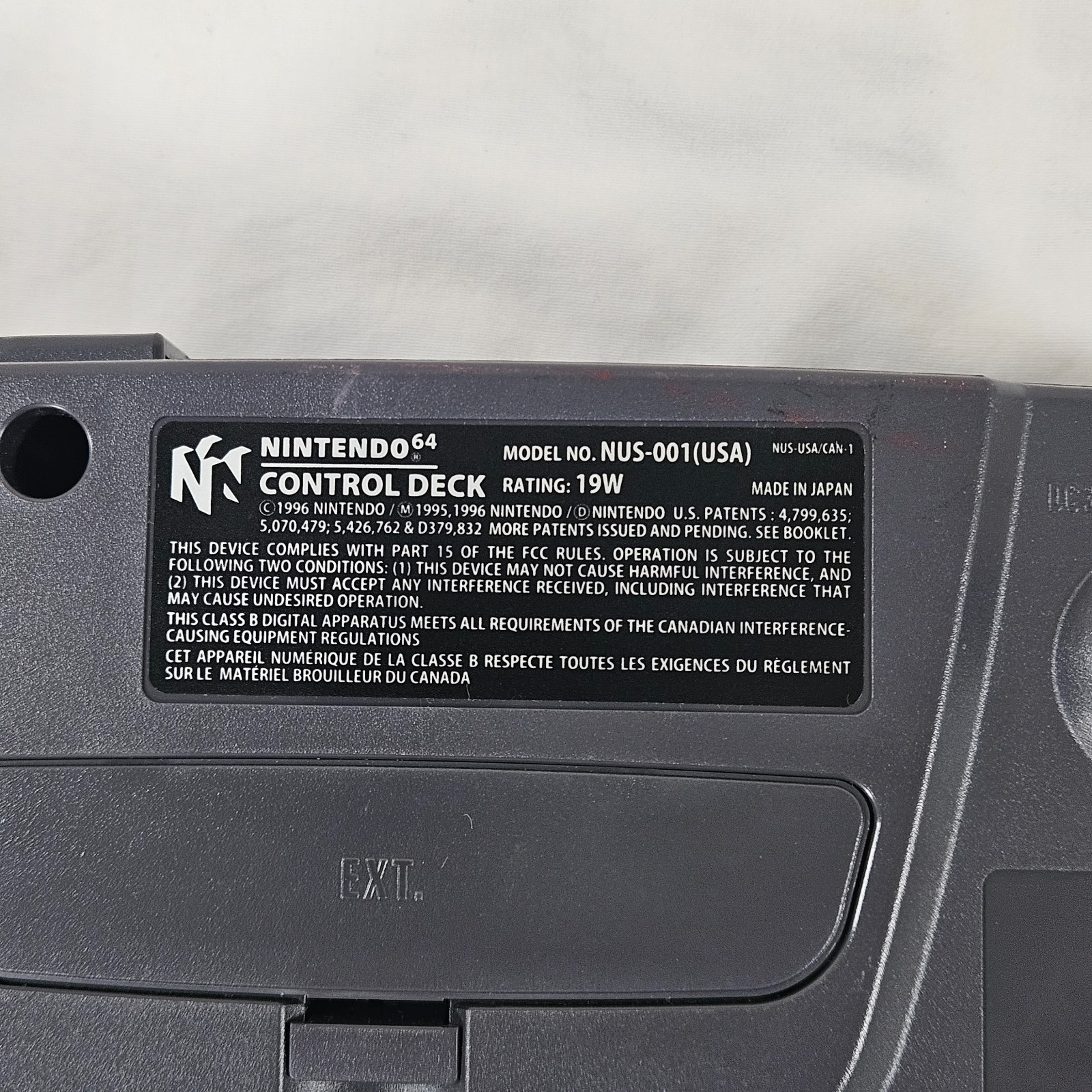 Nintendo 64 N64 Console NUS-001 2 Controllers 1 Game Rumble Pack NO AV CABLE