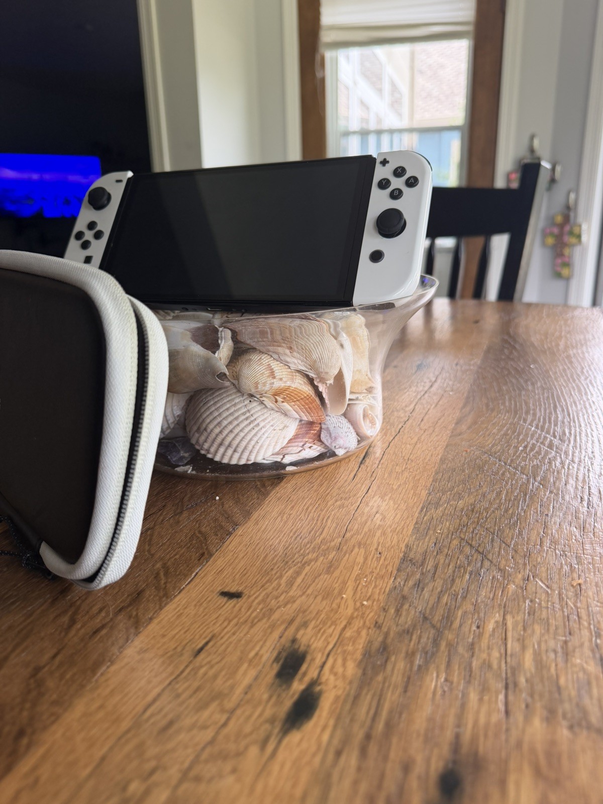 Nintendo Switch OLED (Lightly Used) with A Controller for Joy Cons And a Case
