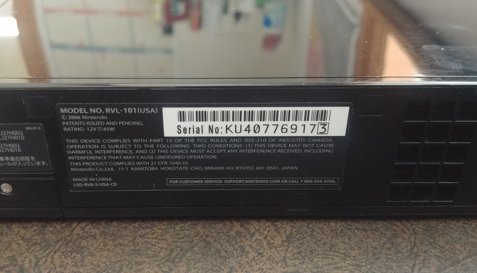 Nintendo Wii Replacement Console Only Black [Model RVL-101] Tested! WORKS!