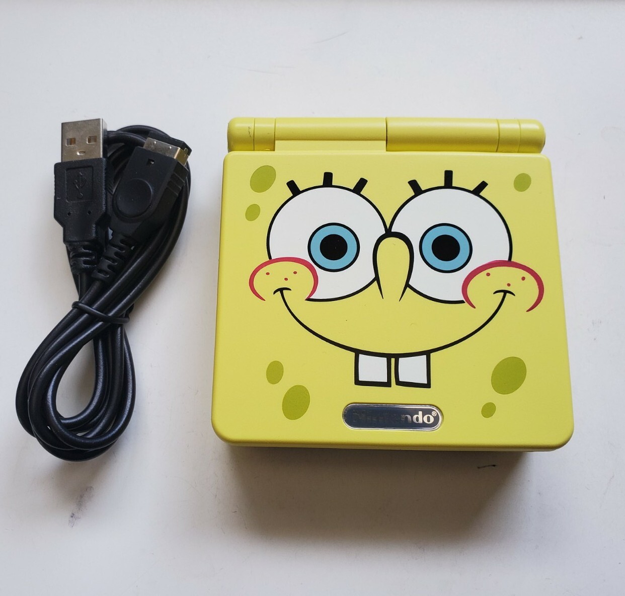 spongebob yellow Nintendo Game Boy Advance GBA SP IPS v2 System 10 level AGS 101