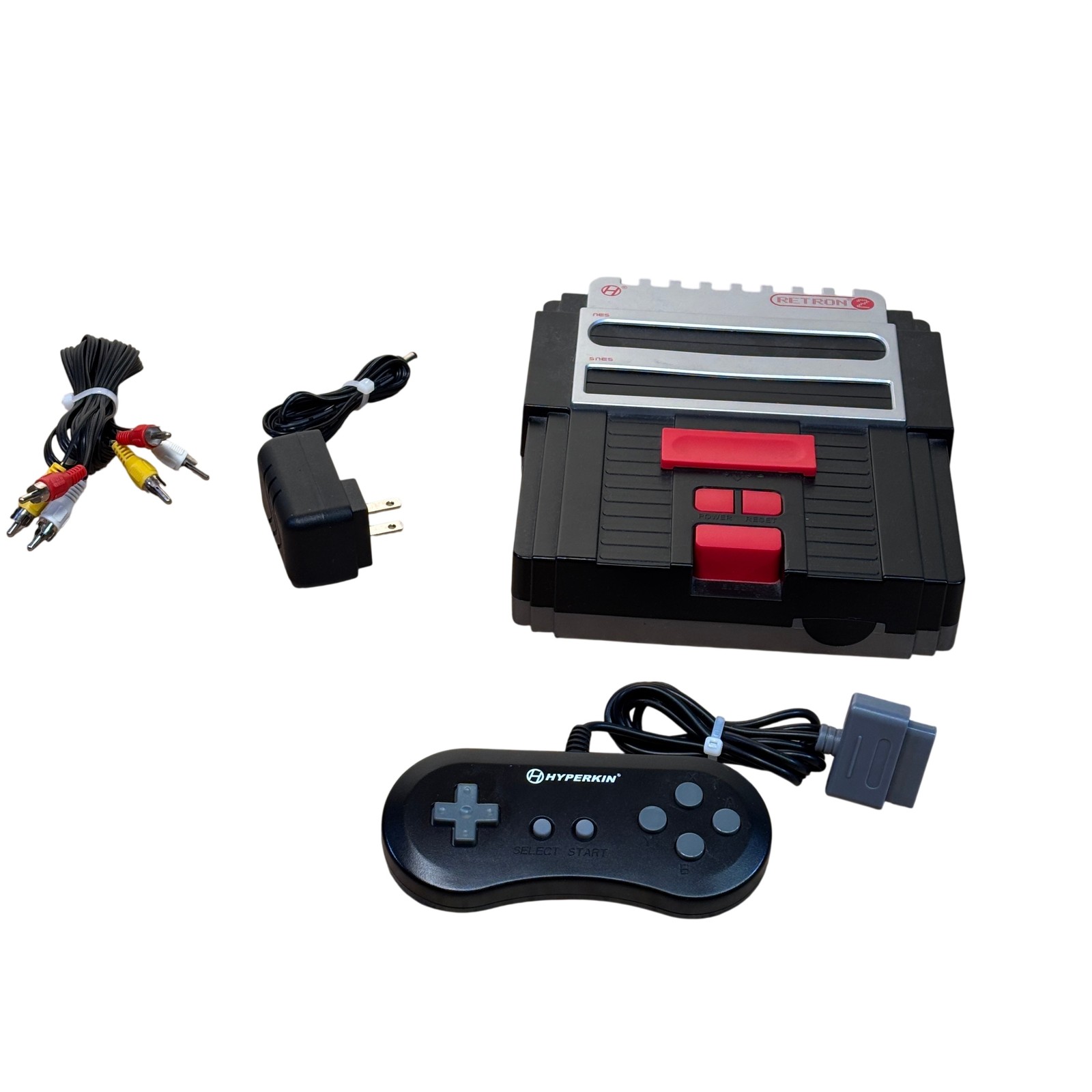 Hyperkin Retron 2 M05932-BK Black 2-In-1 Retro Home Video Gaming Console 8PO8