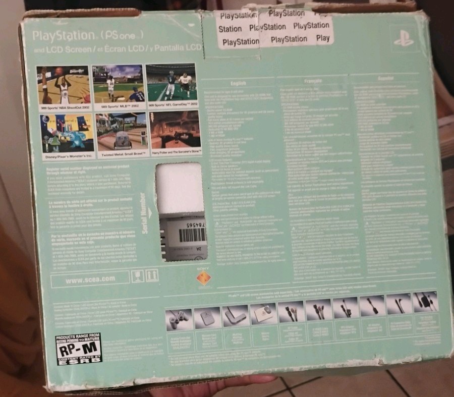 PSOne Combo Ps1 With LCD Screen, Box, Manuals, Power, AV cable CIB