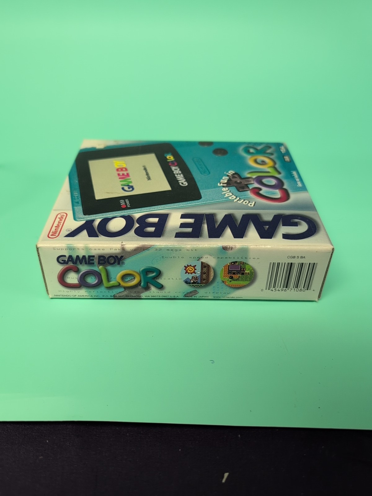 Authentic Nintendo Game Boy Color Teal EMPTY Box, Box Only NO CONSOLE